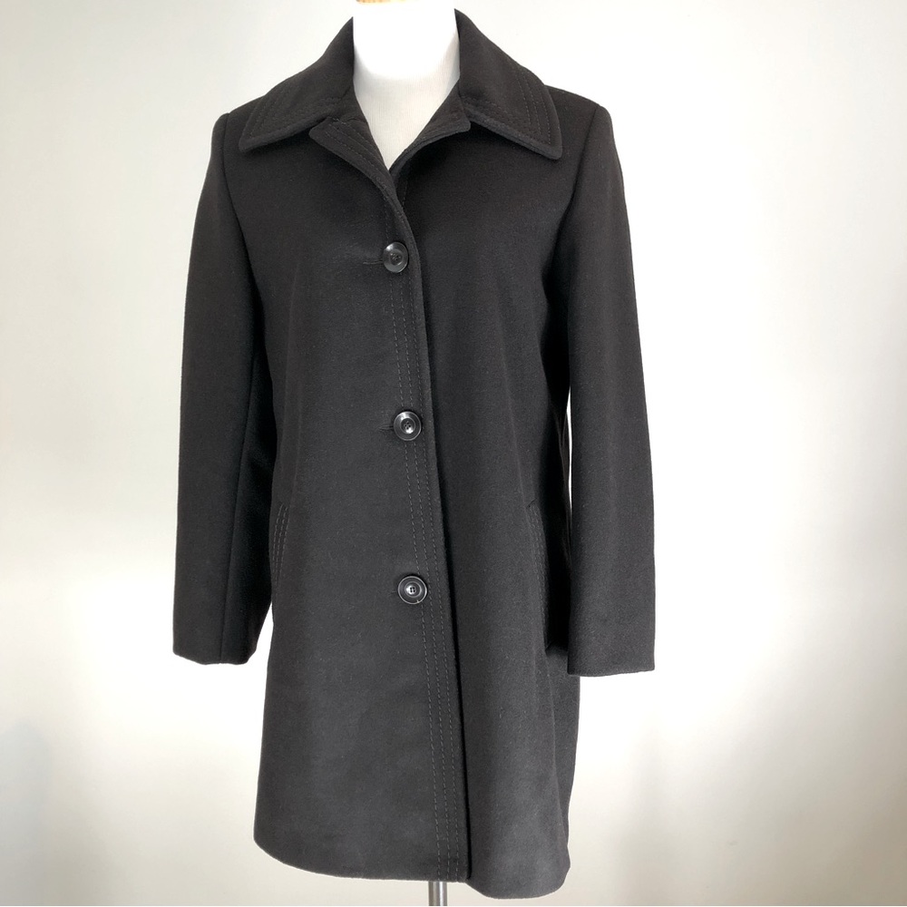 Liz Clairborne woman brown wool coat size M